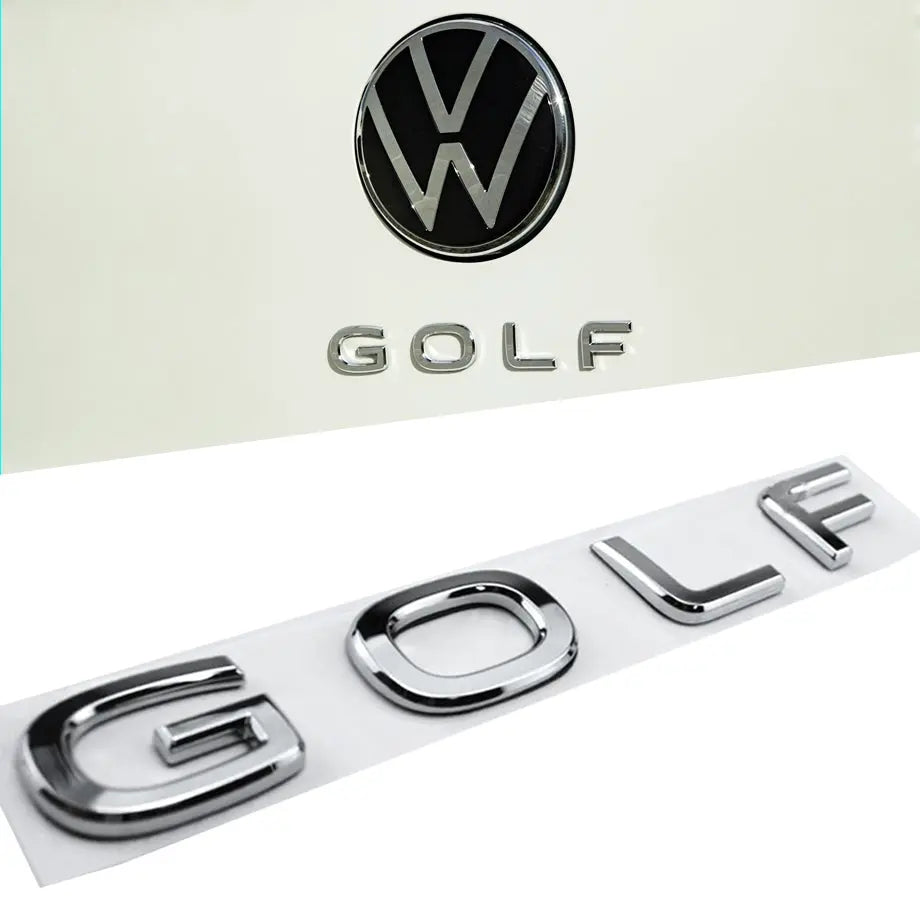 VW Golf 8 Style Lettering Badge (Chrome) maxmotorsports