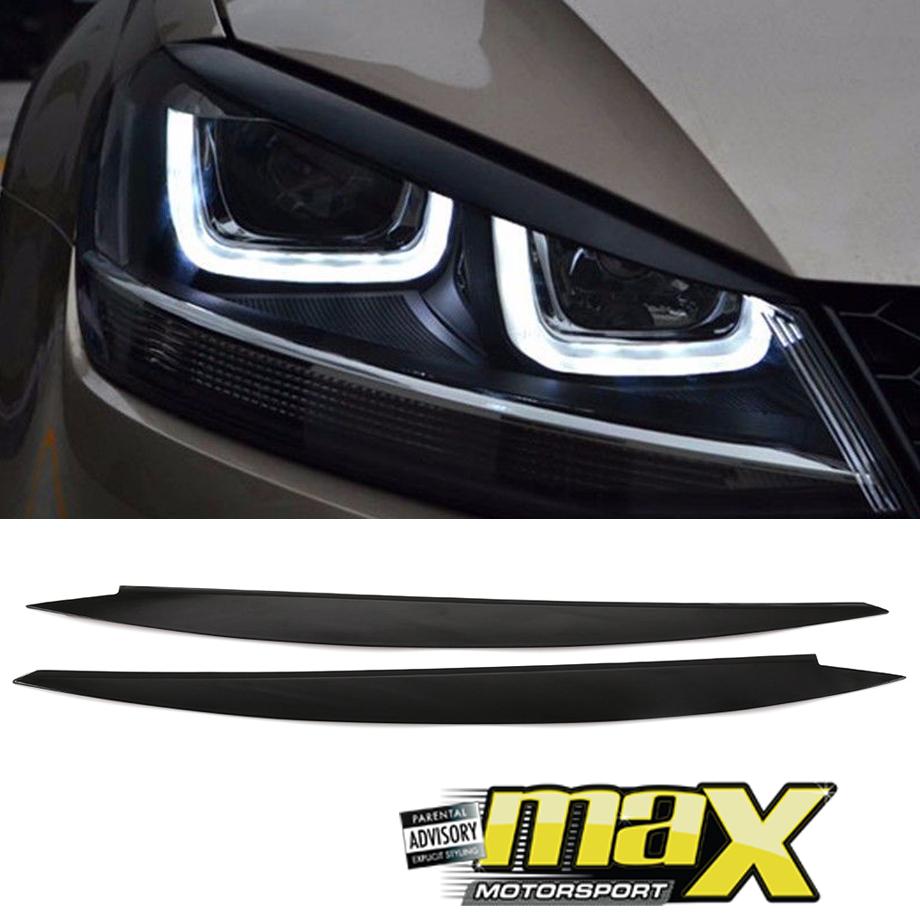 VW Golf MK7 ABT Style Gloss Black Plastic Eyelids maxmotorsports