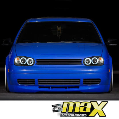 VW Golf Mk4 Angel Eye Headlights (Black) maxmotorsports