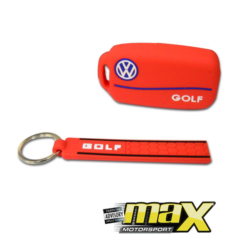 VW Golf Silicone Key Cover With Rubber Key Ring maxmotorsports