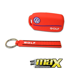 Load image into Gallery viewer, VW Golf Silicone Key Cover With Rubber Key Ring maxmotorsports
