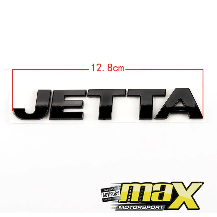 VW Jetta Black Lettering Badge Max Motorsport