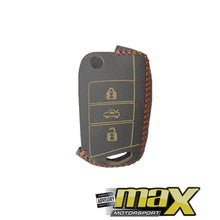 Load image into Gallery viewer, VW Leather Key Protection Cover With Key Ring maxmotorsports

