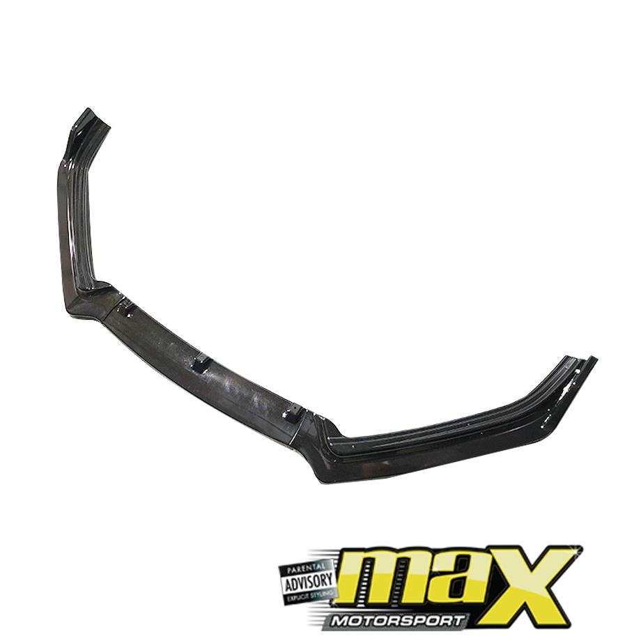 VW Polo 6 / Polo 7 Non-GTI Gloss Black 3-Piece Front Lip Spoiler maxmotorsports