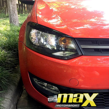 VW Polo 6 ABT Style Gloss Black Plastic Eyelids maxmotorsports