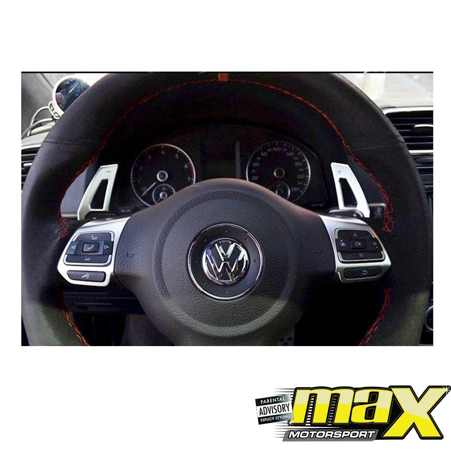 VW Polo 6 GTI Brush Aluminium Paddle Shift Extensions maxmotorsports