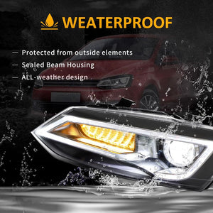 VW Polo 6 LED Projector Headlight - Audi A3 Style Max Motorsport