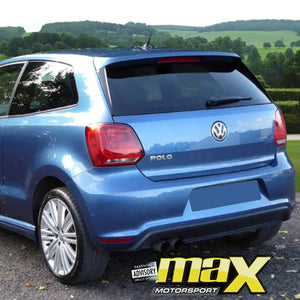 VW Polo 6 Plastic Roof Spoiler With Extensions maxmotorsports