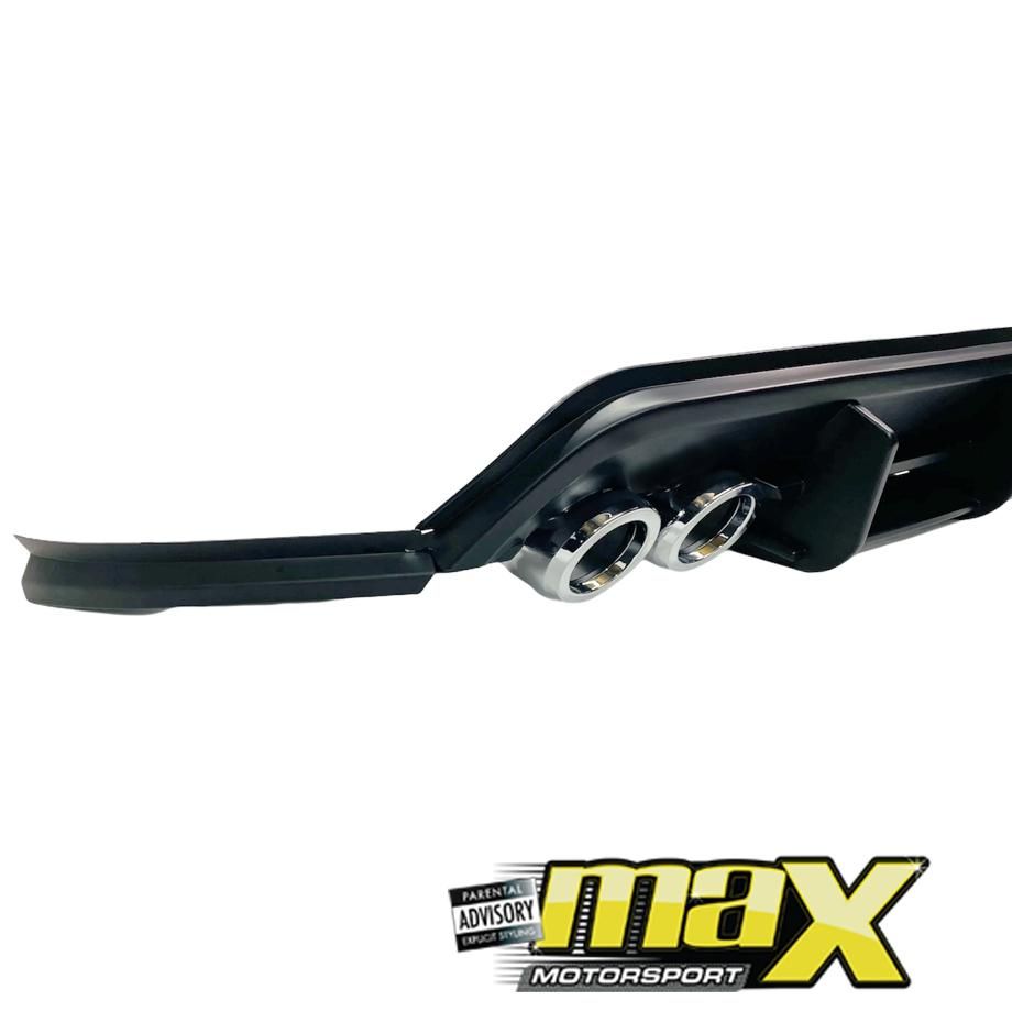 VW Polo 6 TSI Maxton 3-Piece Rear Diffuser with Exhaust Pipe Outlet Max Motorsport