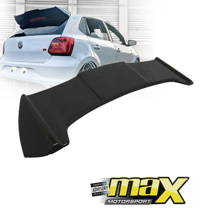 VW Polo 6 (10-19) Osir Batman Style Gloss Black Plastic Roof Spoiler maxmotorsports