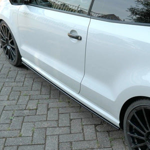 VW Polo 6C GTI Style Gloss Black Side Skirts Max Motorsport