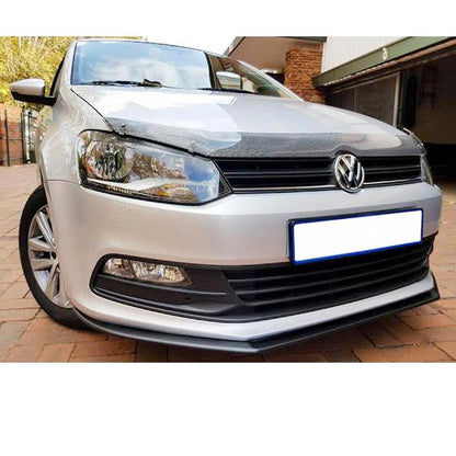 VW Polo 6C Gloss Black 1-Piece Front Lip Spoiler Max Motorsport