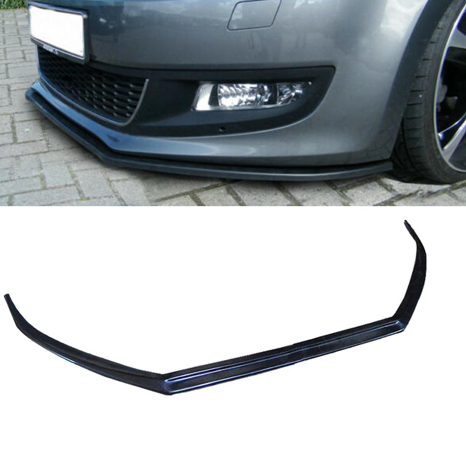 VW Polo 6R Gloss Black 1-Piece Front Lip Spoiler Max Motorsport