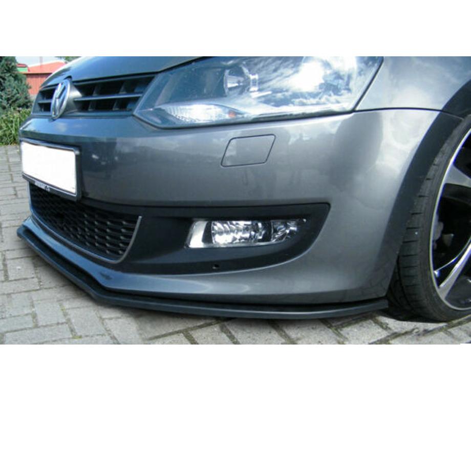 VW Polo 6R Gloss Black 1-Piece Front Lip Spoiler Max Motorsport