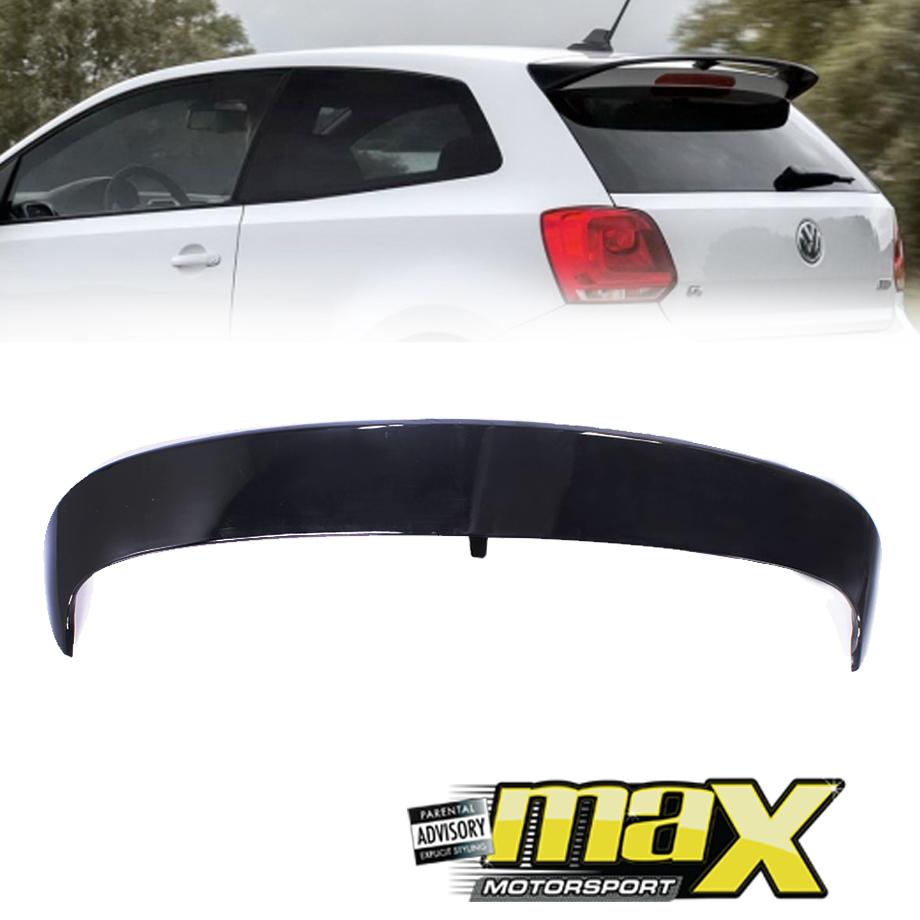 VW Polo 6R WRC Style Gloss Black Plastic Roof Spoiler Max Motorsport