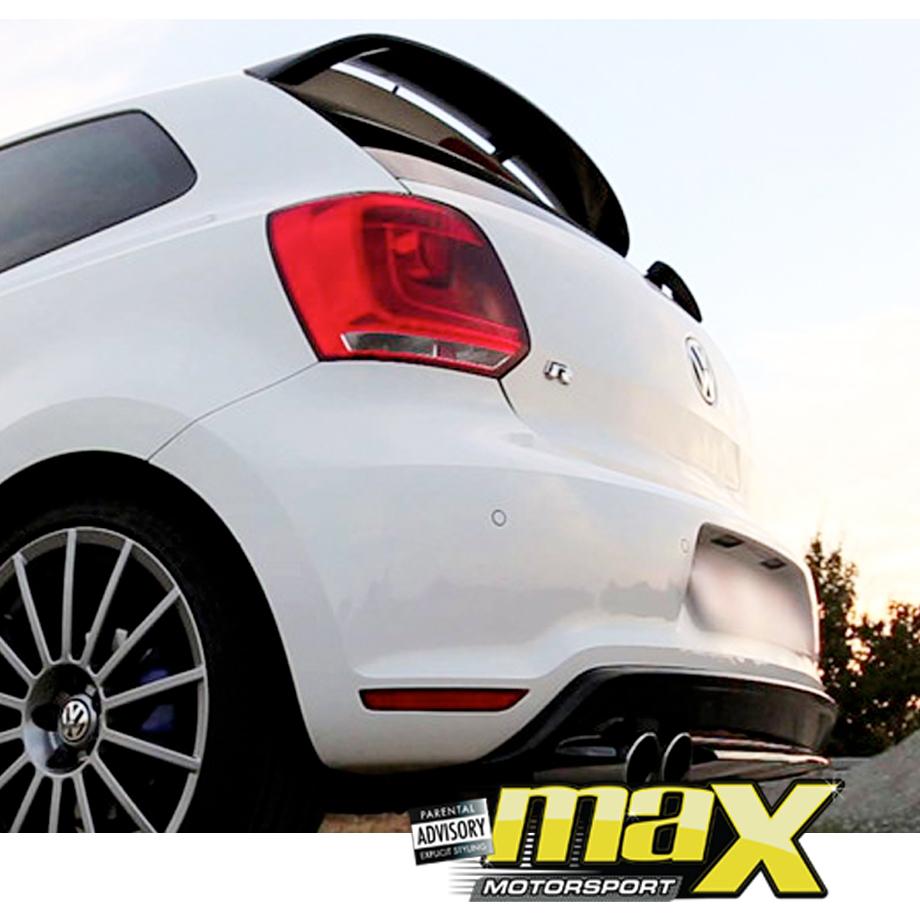 VW Polo 6R WRC Style Gloss Black Plastic Roof Spoiler Max Motorsport