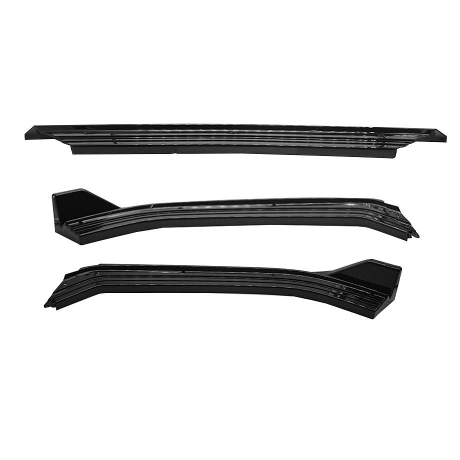 VW Polo 6R (10-14) A4 Style Gloss Black 3-Piece Front Spoiler maxmotorsports