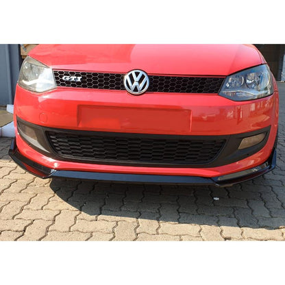 VW Polo 6R (10-14) A4 Style Gloss Black 3-Piece Front Spoiler maxmotorsports