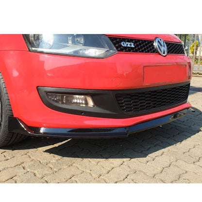 VW Polo 6R (10-14) A4 Style Gloss Black 3-Piece Front Spoiler maxmotorsports