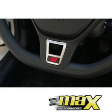 Load image into Gallery viewer, VW Polo 7 / Golf 7 Chrome R-Logo Steering Wheel Inserts maxmotorsports
