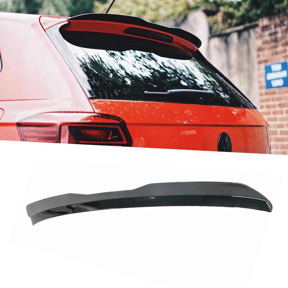 VW Polo 8 AW Maxton Style Gloss Black Roof Spoiler Extension Max Motorsport