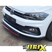 Load image into Gallery viewer, VW Polo 8 AW (19-On) Carbon Look Maxton Style Plastic Front Spoiler maxmotorsports
