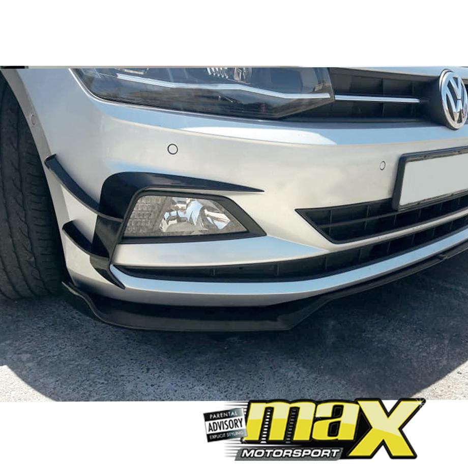 VW Polo 8 AW (19-On) TSI Gloss Black 6-Piece Canards Max Motorsport