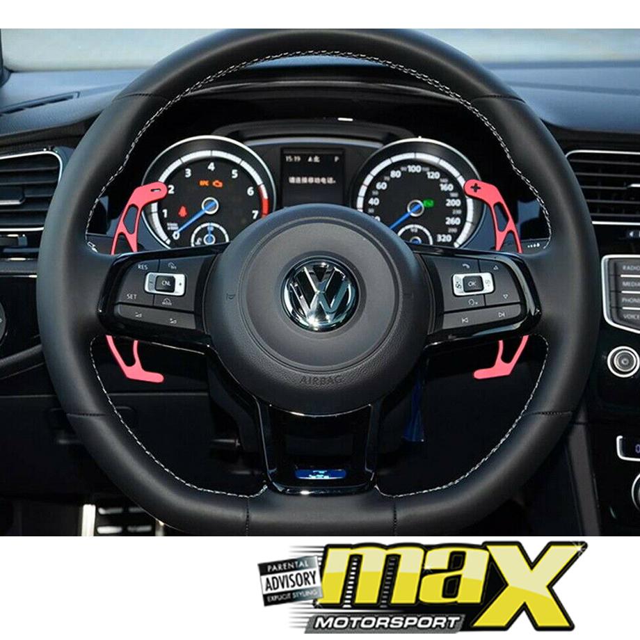 VW Polo 8AW GTI (19-On) Aluminum Paddle Shift Extensions (Blue) maxmotorsports