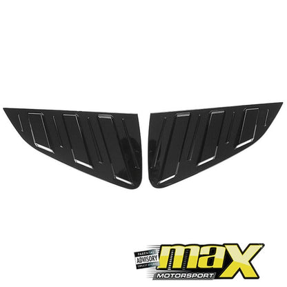 VW Polo 8AW Gloss Black Plastic Side Window Louver Max Motorsport