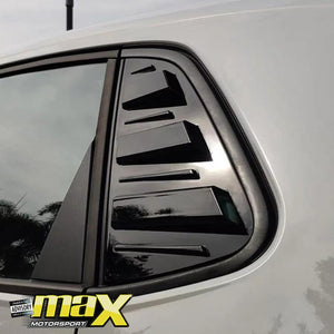 VW Polo 8AW Gloss Black Plastic Side Window Louver Max Motorsport