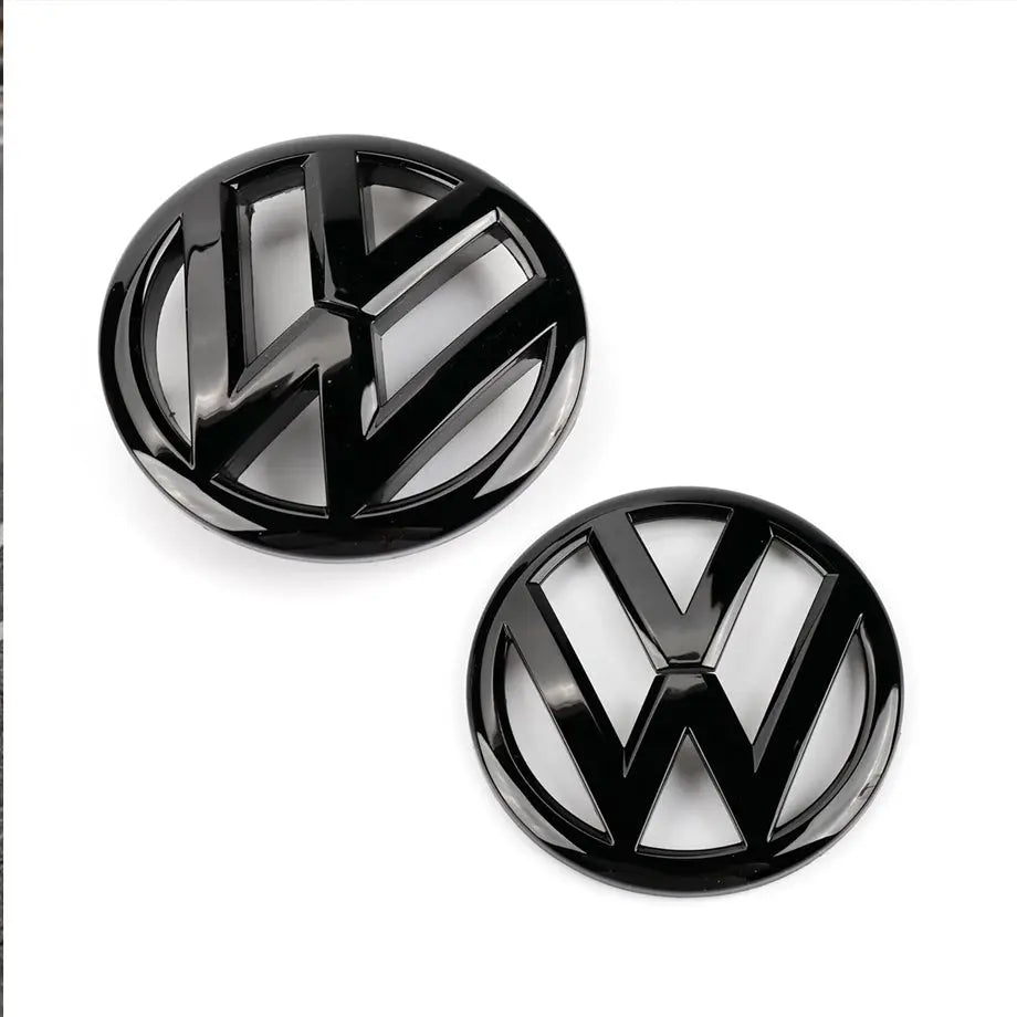 VW Polo 8AW (19-On) Carbon Look Stick On Emblem Badge (Pair) maxmotorsports