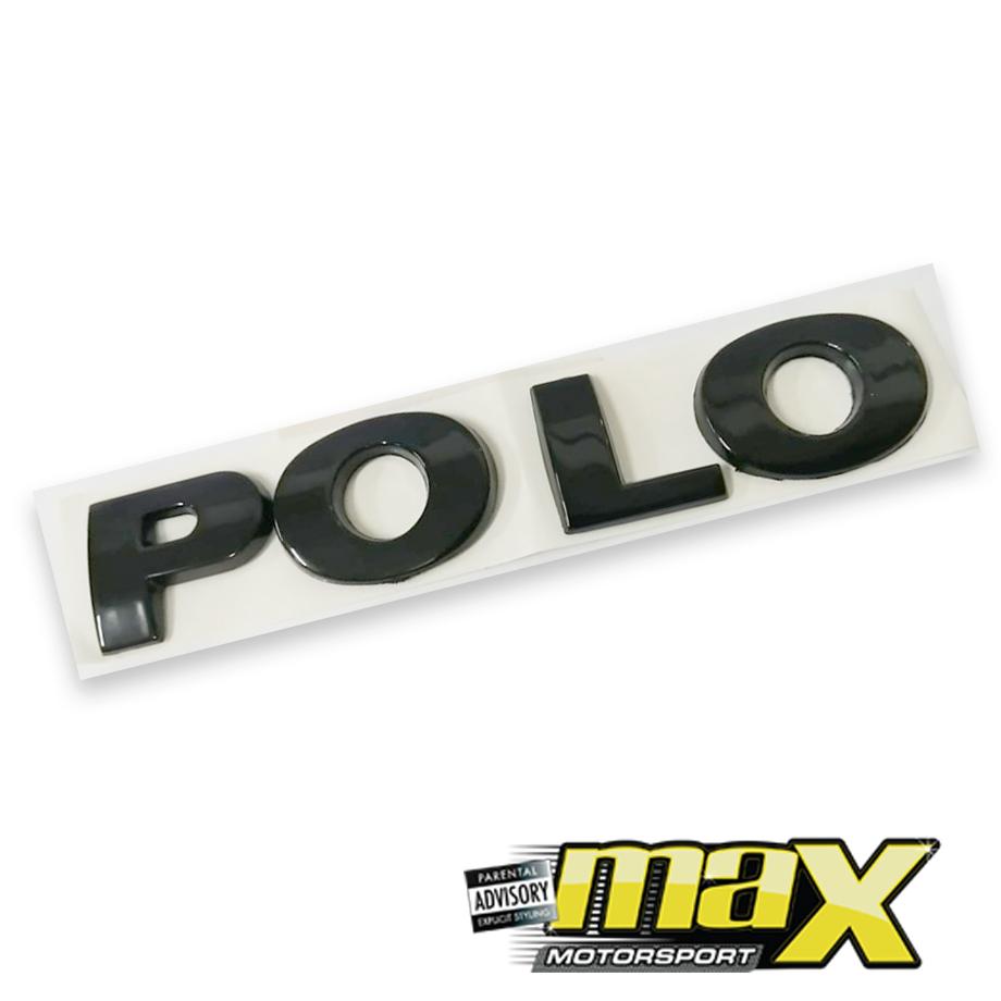 VW Polo Black Lettering Badge Max Motorsport