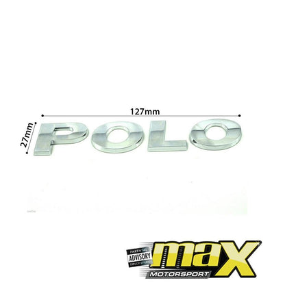 VW Polo Chrome Lettering Badge Max Motorsport