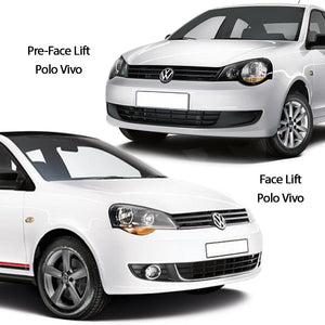 VW Polo Vivo Plastic Upgrade Front Bumper With Headlight & Fogs (10-17) Max Motorsport