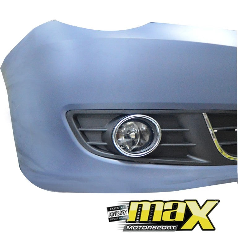 VW Polo Vivo Plastic Upgrade Front Bumper With Headlight & Fogs (10-17) Max Motorsport