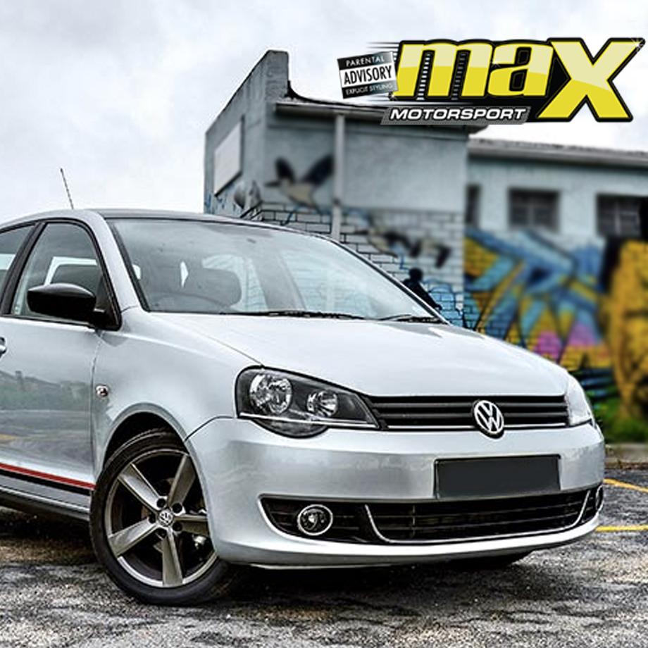 VW Polo Vivo Plastic Upgrade Front Bumper With Headlight & Fogs (10-17) Max Motorsport