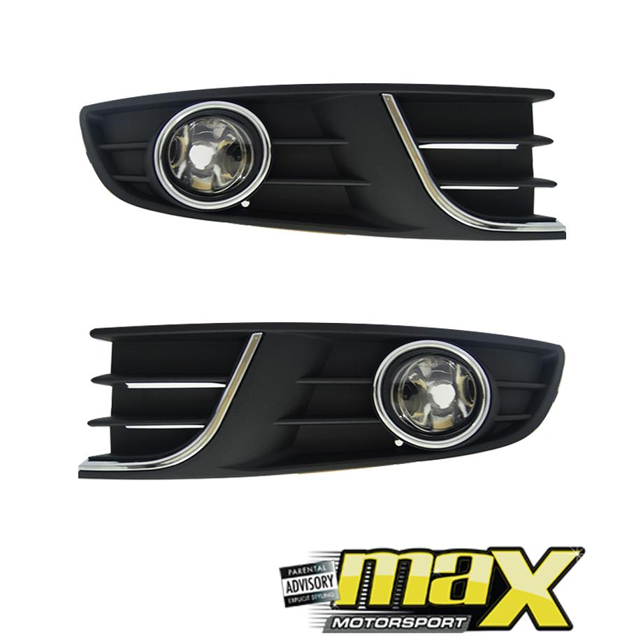 VW Polo Vivo (14-19) Fog Lamp Covers With Centre Grille (5-Piece) maxmotorsports