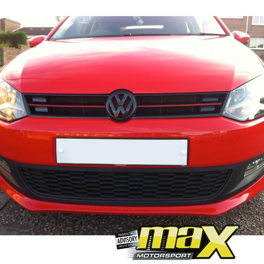 VW Polo (14-18) Gloss Black Stick On Emblem Badge (Pair) maxmotorsports