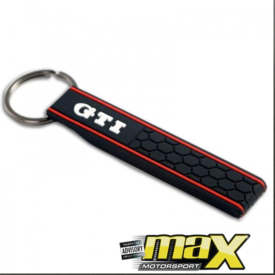 White GTI Rubber Key Ring maxmotorsports