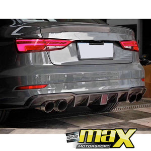 Audi RS3 (13-18) F1 Style LED Carbon Fibre Diffuser