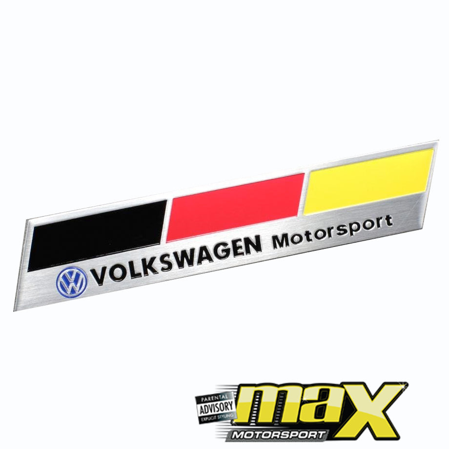 VW Motorsport Metal Badge