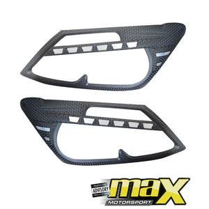 Isuzu D-Max Carbon Look Headlight Surrounds (2013-17)