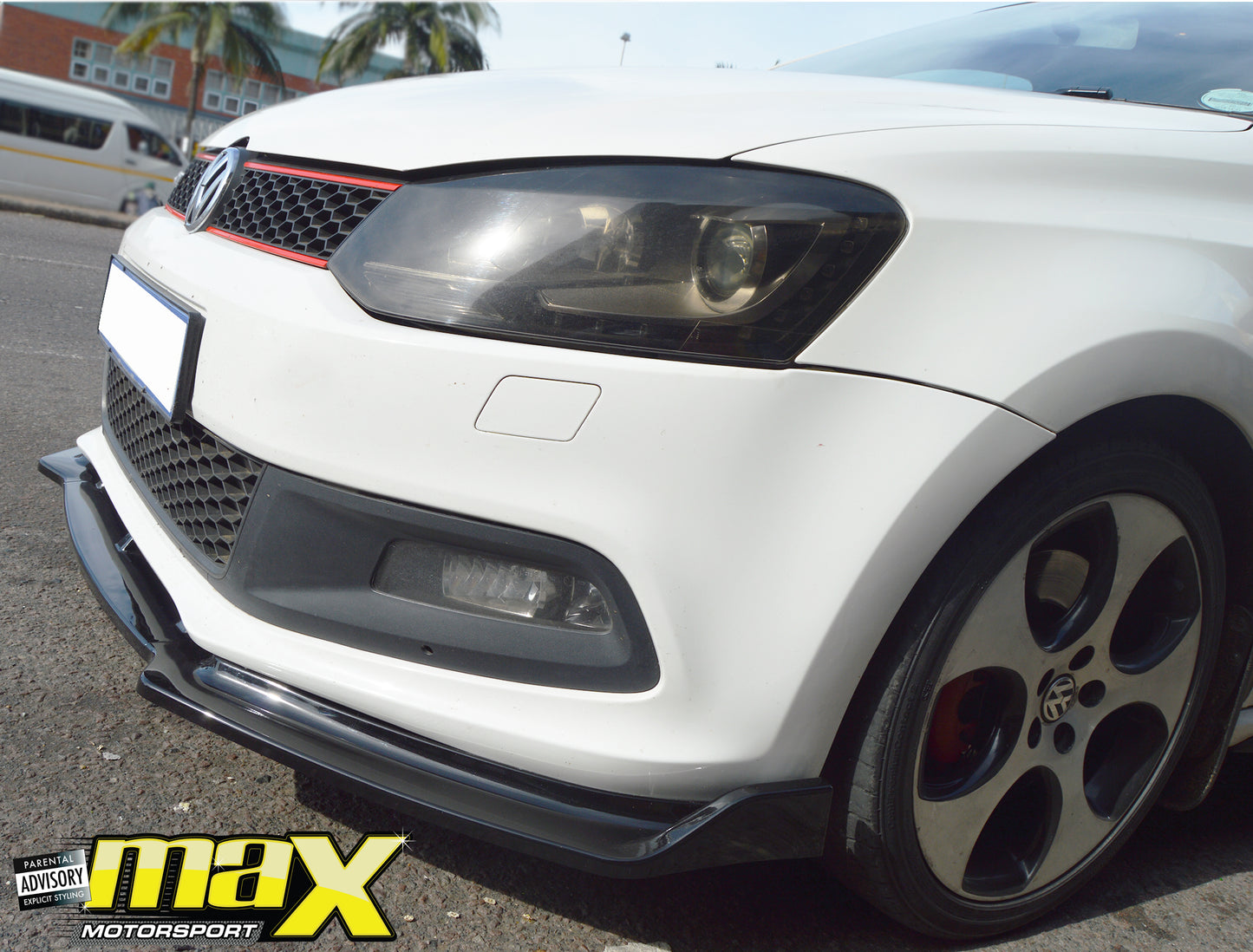 VW Polo 6 / Polo 7 GTI Gloss Black 3-Piece Front Lip Spoiler