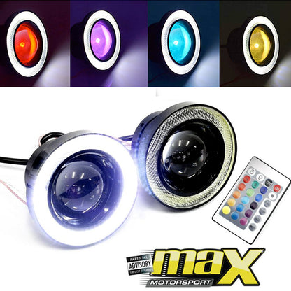 Universal Projector LED Angel Eye 7 Colour Fog Light