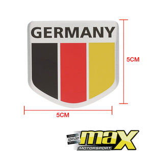Aluminum German Shield Stick On Badge