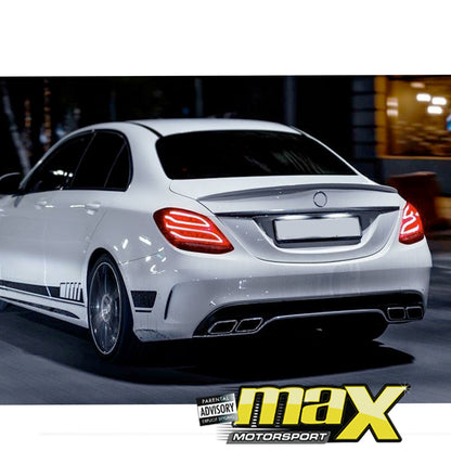 Merc W205 C63 Style Upgrade Diffuser With Tailpipes (15-19)