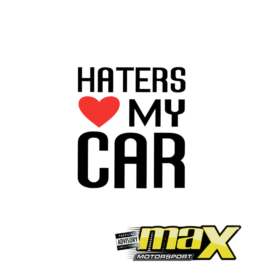 Universal Haters Love My Car Sticker
