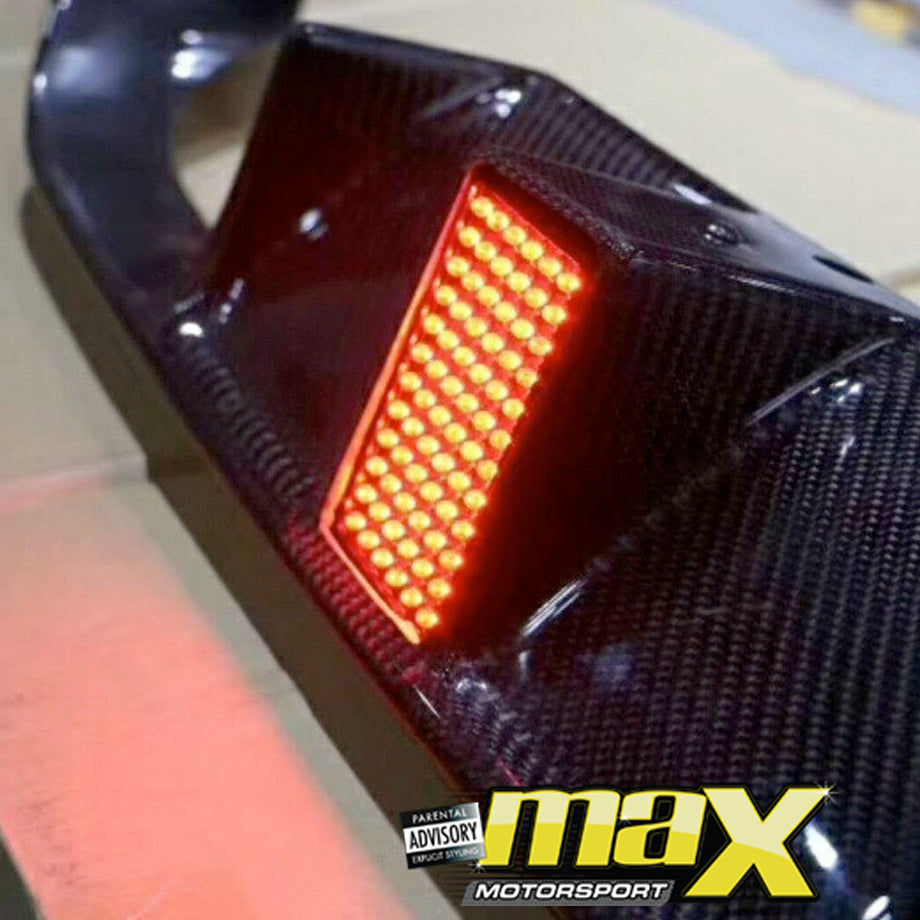 Audi RS3 (13-18) F1 Style LED Carbon Fibre Diffuser