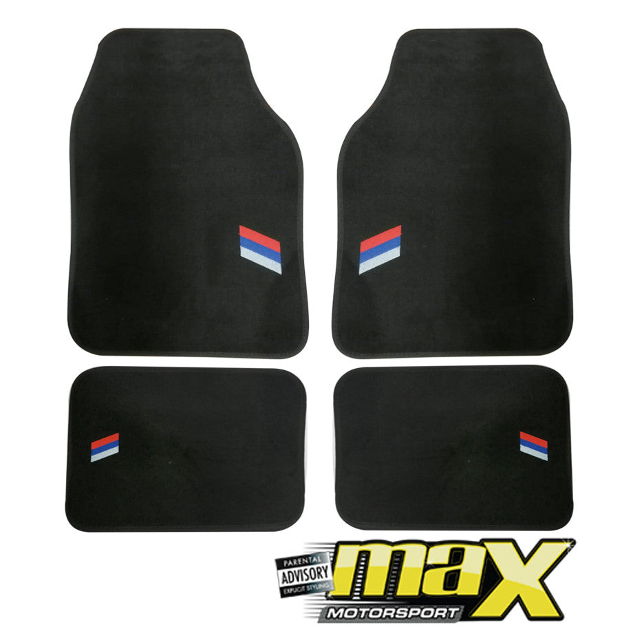 3-Stripe M Style Car Mats (4-Piece)