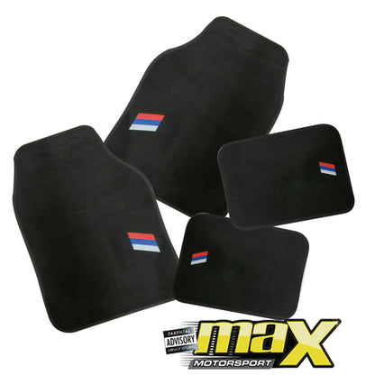 3-Stripe M Style Car Mats (4-Piece)